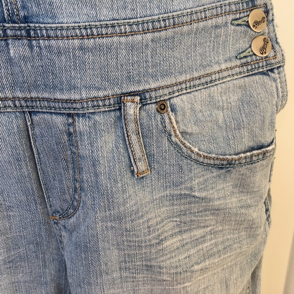Brody Jeans Overalls Denim Blue Light Wash 99% Cotton Size L Straight Leg - Picture 3 of 12